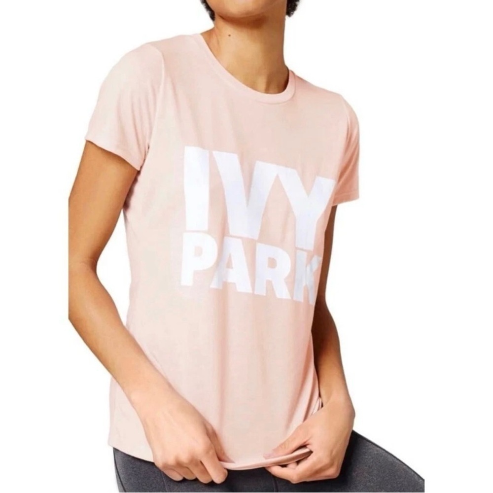 NEW IVY PARK Pale Pink Logo Crewneck Short-Sleeve T-Shirt